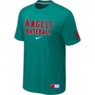 MLB Los Angeles of Anaheim Green Nike Short Sleeve Practice T-Shirt