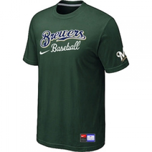 MLB Milwaukee Brewers D.Green Nike Short Sleeve Practice T-Shirt