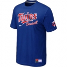 MLB Minnesota Twins Blue Nike Short Sleeve Practice T-Shirt