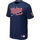 MLB Minnesota Twins D.Blue Nike Short Sleeve Practice T-Shirt