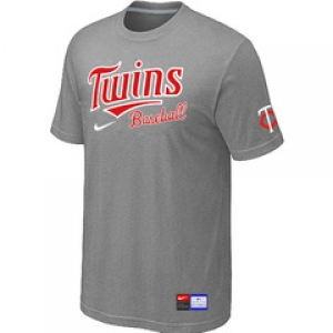 MLB Minnesota Twins L.Grey Nike Short Sleeve Practice T-Shirt