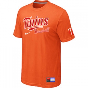 MLB Minnesota Twins Orange Nike Short Sleeve Practice T-Shirt