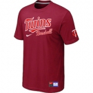 MLB Minnesota Twins Red Nike Short Sleeve Practice T-Shirt