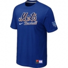 MLB New York Mets Blue Nike Short Sleeve Practice T-Shirt