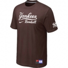 MLB New York Yankees Brown Nike Short Sleeve Practice T-Shirt