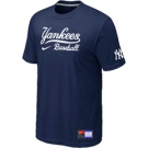 MLB New York Yankees D.Blue Nike Short Sleeve Practice T-Shirt