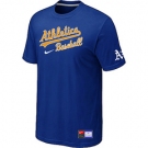 MLB Oakland Athletics Blue Nike Short Sleeve Practice T-Shirt