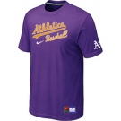 MLB Oakland Athletics Purple Nike Short Sleeve Practice T-Shirt