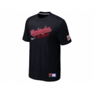 MLB Washington Nationals Black Nike Short Sleeve Practice T-Shirt