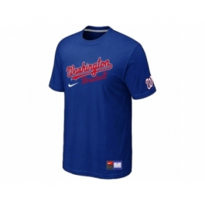 MLB Washington Nationals Blue Nike Short Sleeve Practice T-Shirt
