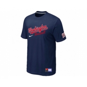 MLB Washington Nationals D.Blue Nike Short Sleeve Practice T-Shirt