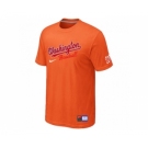 MLB Washington Nationals Orange Nike Short Sleeve Practice T-Shirt
