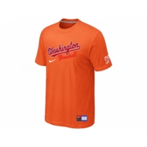 MLB Washington Nationals Orange Nike Short Sleeve Practice T-Shirt