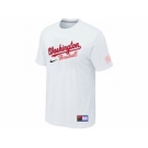 MLB Washington Nationals White Nike Short Sleeve Practice T-Shirt