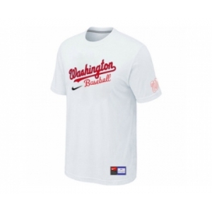 MLB Washington Nationals White Nike Short Sleeve Practice T-Shirt