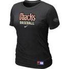 Women MLB Arizona Diamondbacks Crimson Black Nike Short Sleeve Practice T-Shirt