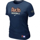 Women MLB Arizona Diamondbacks Crimson D.blue Nike Short Sleeve Practice T-Shirt