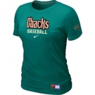 Women MLB Arizona Diamondbacks Crimson L.Green Nike Short Sleeve Practice T-Shirt