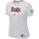 Women MLB Arizona Diamondbacks Crimson White Nike Short Sleeve Practice T-Shirt