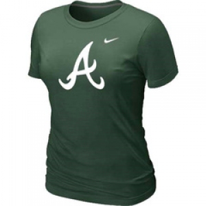 Women MLB Atlanta Braves D.Green Nike Blended T-Shirt