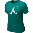 Women MLB Atlanta Braves L.Green Nike Blended T-Shirt