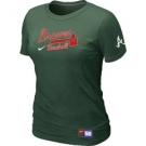 Women MLB Atlanta Braves Nike D.Green Short Sleeve Practice T-Shirt