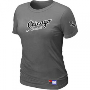 Women MLB Chicago White Sox Nike D.Grey Away Practice T-Shirt