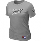 Women MLB Chicago White Sox Nike L.Grey Away Practice T-Shirt