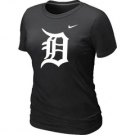 Women MLB Detroit Tigers Heathered Nike Black Blended T-Shirt