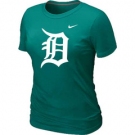 Women MLB Detroit Tigers Heathered Nike L.Green Blended T-Shirt