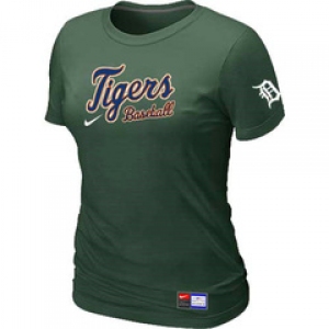 Women MLB Detroit Tigers Nike D.Green Short Sleeve Practice T-Shirt