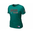 Women MLB Houston Astros L.Green Nike Short Sleeve Practice T-Shirt