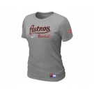 Women MLB Houston Astros L.Grey Nike Short Sleeve Practice T-Shirt