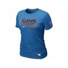 Women MLB Houston Astros L.blue Nike Short Sleeve Practice T-Shirt