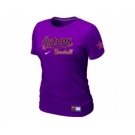 Women MLB Houston Astros Purple Nike Short Sleeve Practice T-Shirt