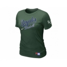 Women MLB Kansas City Royals D.Green Nike Short Sleeve Practice T-Shirt