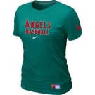 Women MLB Los Angeles of Anaheim Nike L.Green Short Sleeve Practice T-Shirt