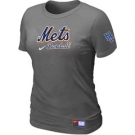 Women MLB New York Mets Nike D.Grey Short Sleeve Practice T-Shirt