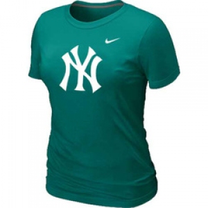 Women MLB New York Yankees Heathered L.Green Nike Blended T-Shirt