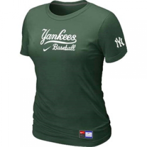 Women MLB New York Yankees Nike D.Green Short Sleeve Practice T-Shirt