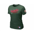 Women MLB Washington Nationals D.Green Nike Short Sleeve Practice T-Shirt