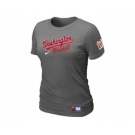 Women MLB Washington Nationals D.Grey Nike Short Sleeve Practice T-Shirt