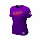 Women MLB Washington Nationals Purple Nike Short Sleeve Practice T-Shirt