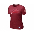 Women MLB Washington Nationals Red Nike Short Sleeve Practice T-Shirt