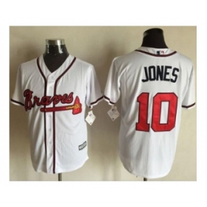 Atlanta Braves #10 Chipper Jones White New Cool Base Stitched Baseball Jersey