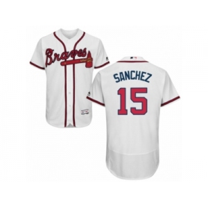 Atlanta Braves #15 Tony Sanchez White Flexbase Authentic Collection MLB Jersey