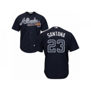 Atlanta Braves #23 Danny Santana Replica Blue Alternate Road Cool Base MLB Jersey