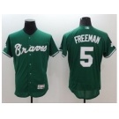 Atlanta Braves #5 Freddie Freeman Green Celtic Flexbase Authentic Collection Stitched Baseball Jersey