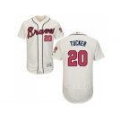 Men Atlanta Braves #20 Preston Tucker Cream Flexbase Authentic Collection Stitched MLB Jersey