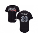 Men Atlanta Braves #20 Preston Tucker Navy Blue Flexbase Authentic Collection Stitched MLB Jersey